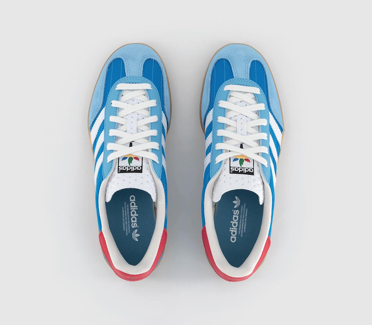adidasGazelle Indoor TrainersBright Blue White Gum
