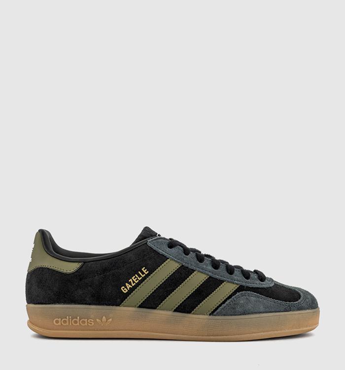 adidas Gazelle Indoor Trainers Black Focus Olive Carbon
