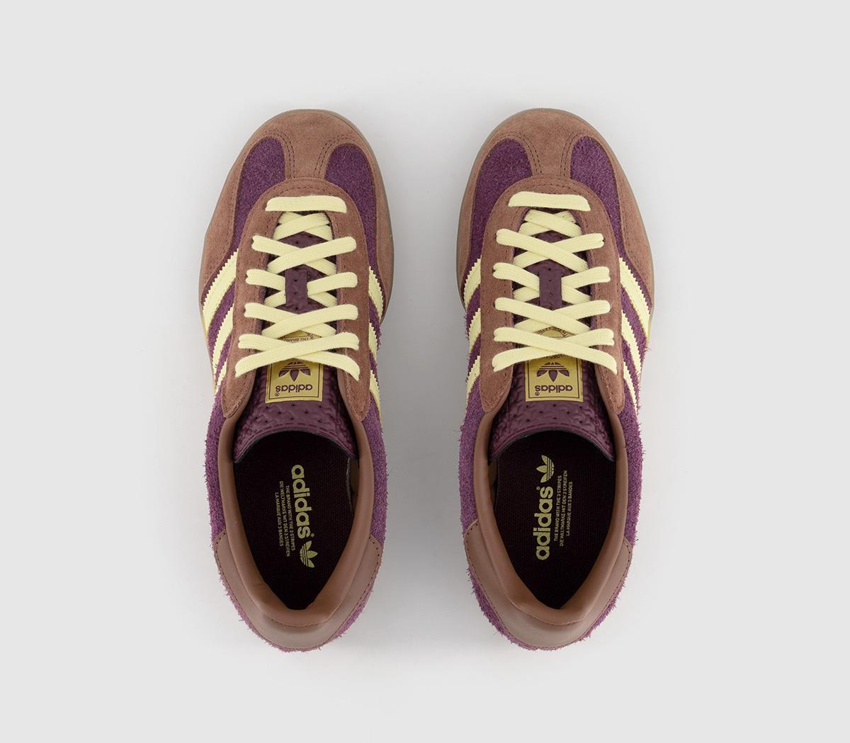 Adidas Gazelle Indoor Trainers Maroon Almost Yellow Preloved Brown ...