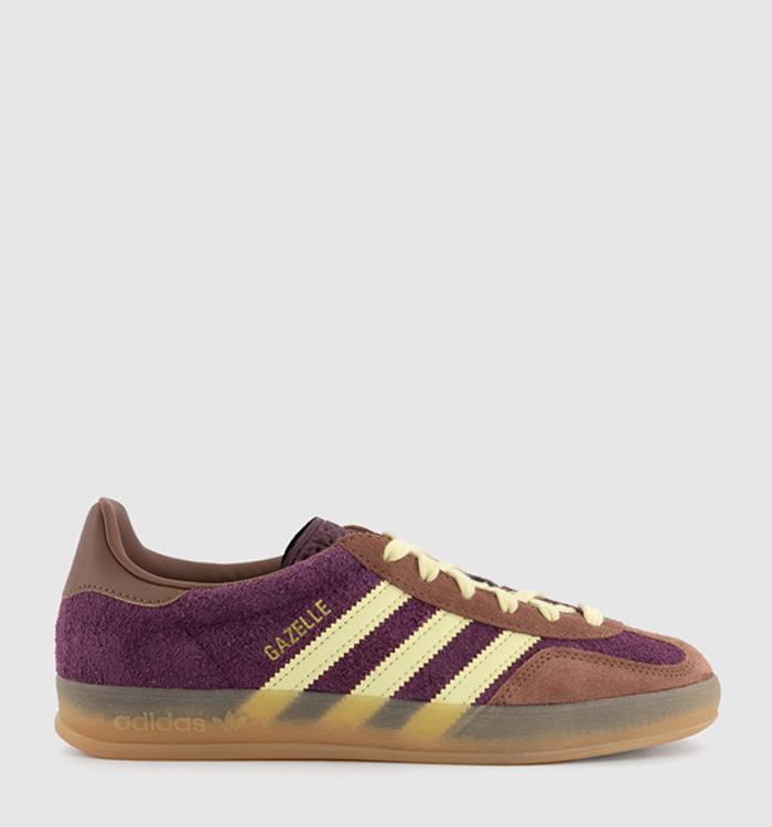 adidas Gazelle Indoor Trainers Maroon Almost Yellow Preloved Brown