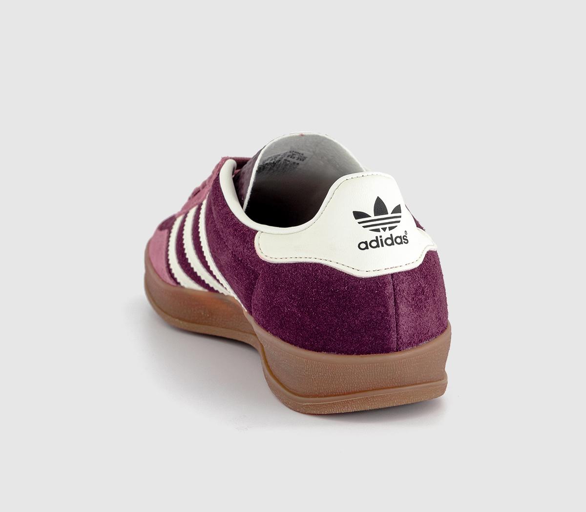 adidas Gazelle Indoor Trainers adidas Gazelle Indoor Trainers Maroon White Preloved Crimson
