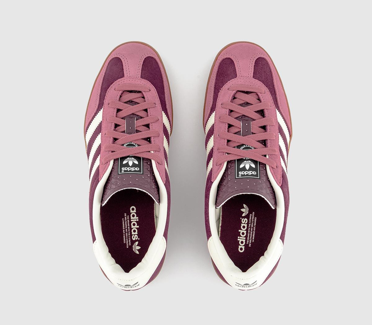 adidas Gazelle Indoor Trainers adidas Gazelle Indoor Trainers Maroon White Preloved Crimson