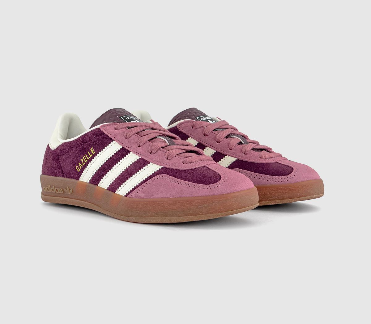 adidas Gazelle Indoor Trainers adidas Gazelle Indoor Trainers Maroon White Preloved Crimson