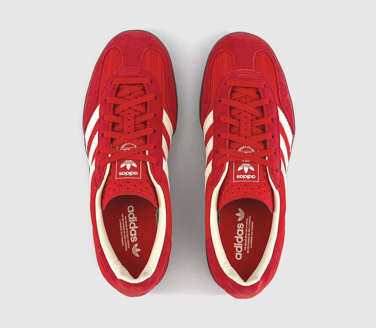 adidasGazelle Indoor Trainers Red Better Scarlet Cream White