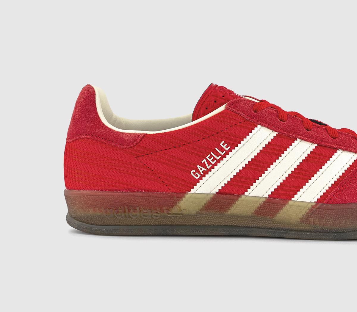 adidasGazelle Indoor Trainers adidasGazelle Indoor Trainers Red Better Scarlet Cream White