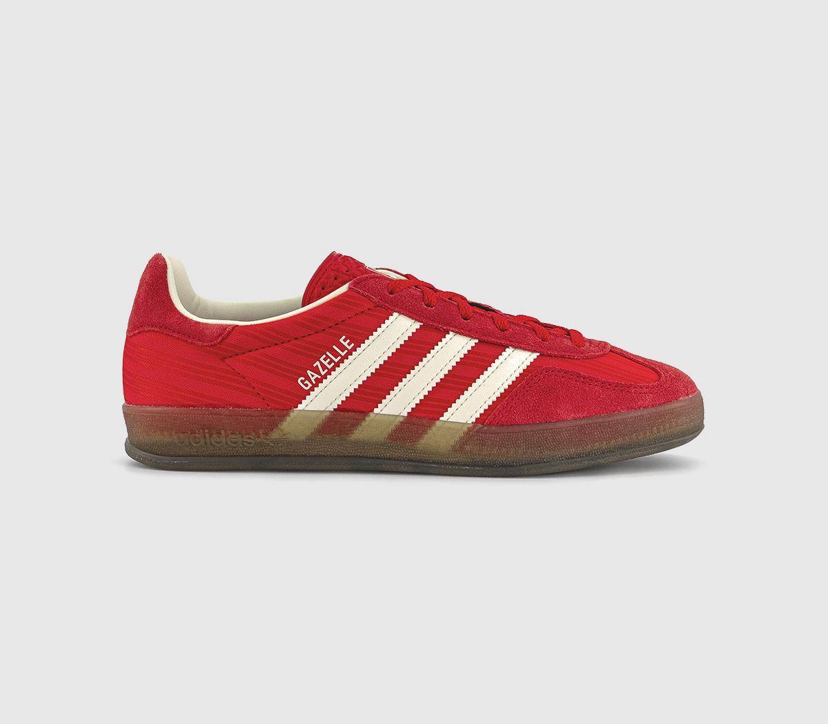 adidasGazelle Indoor Trainers adidasGazelle Indoor Trainers Red Better Scarlet Cream White