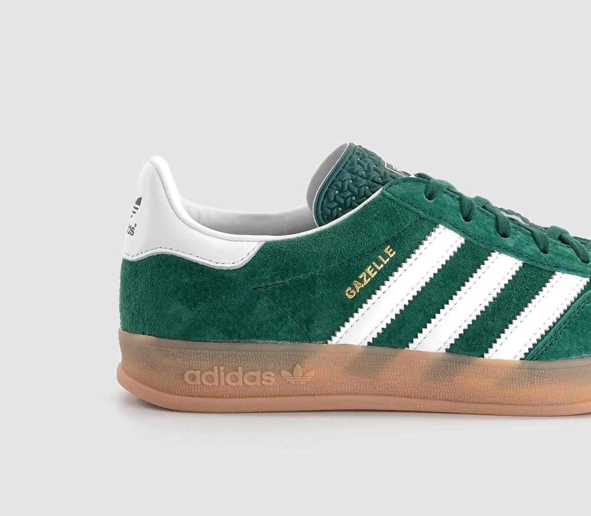 adidasGazelle Indoor TrainersCollegiate Green White Gum