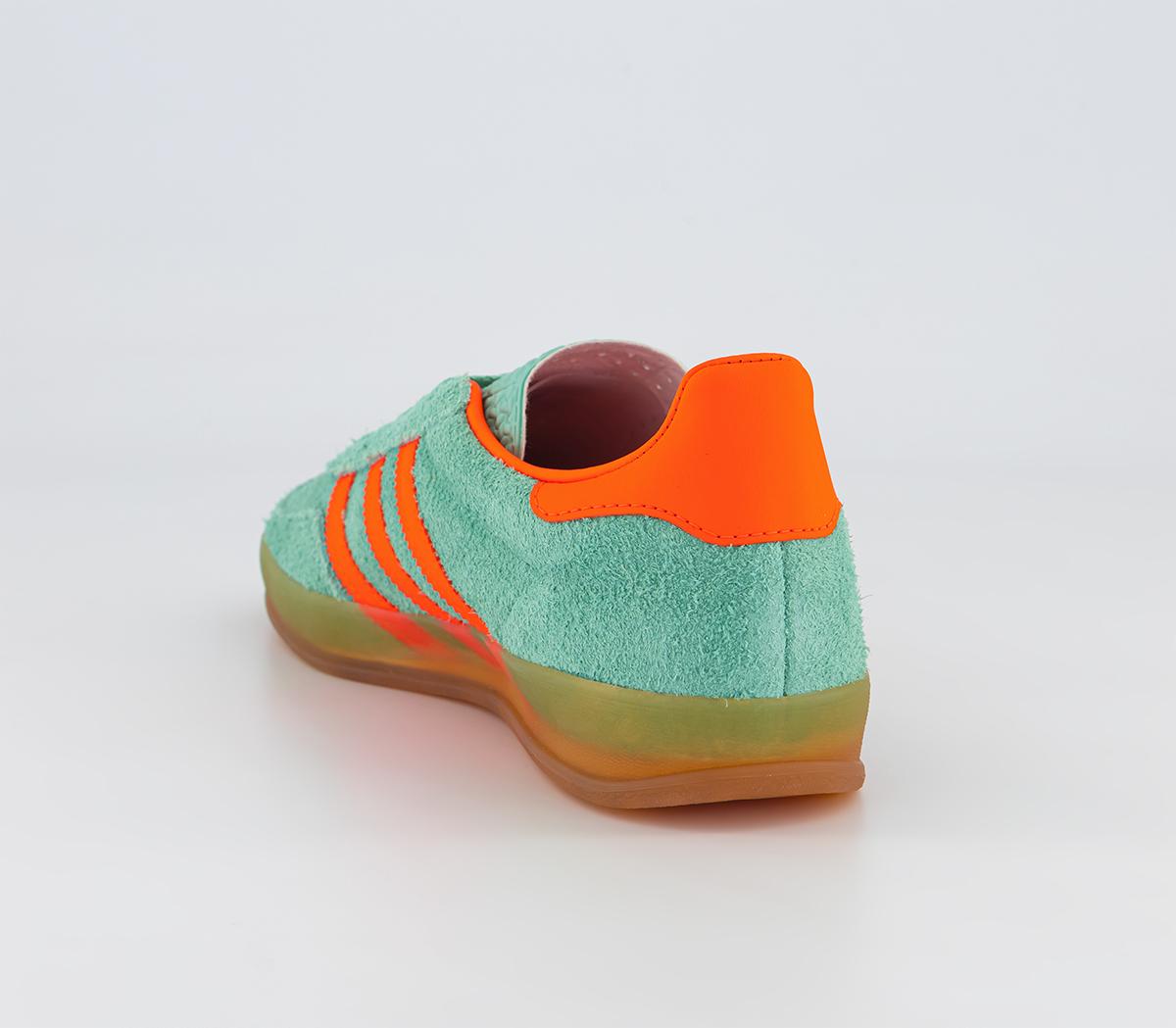 adidas Gazelle Indoor Trainers Pulse Mint Solar Orange Gum adidas Gazelle