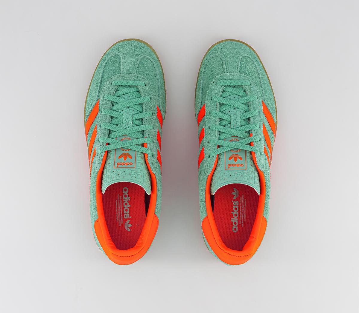 adidas Gazelle Indoor Trainers Pulse Mint Solar Orange Gum