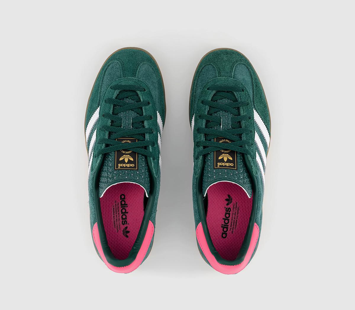 adidasGazelle Indoor Trainers Collegiate Green White Lucid Pink
