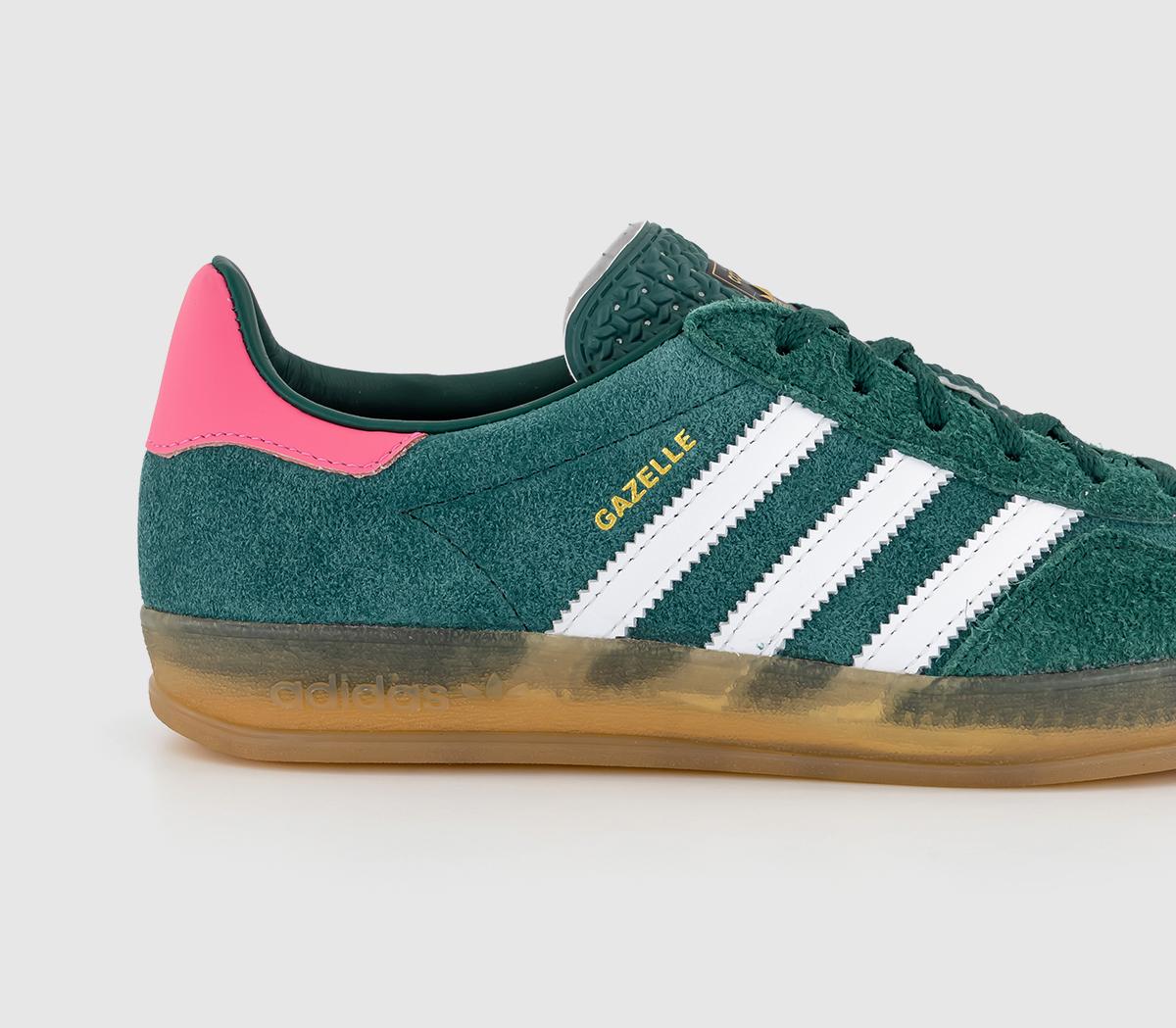 adidasGazelle Indoor Trainers Collegiate Green White Lucid Pink