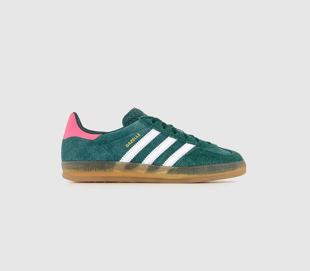 adidasGazelle Indoor Trainers Collegiate Green White Lucid Pink