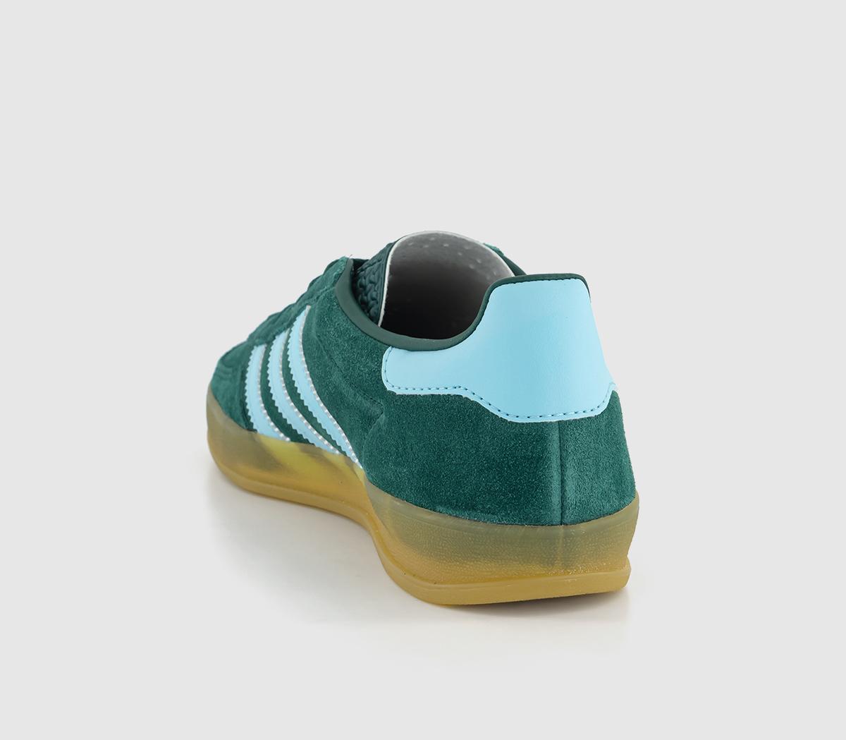 adidasGazelle Indoor Trainers Collegiate Green Hazy Sky Victory Gold