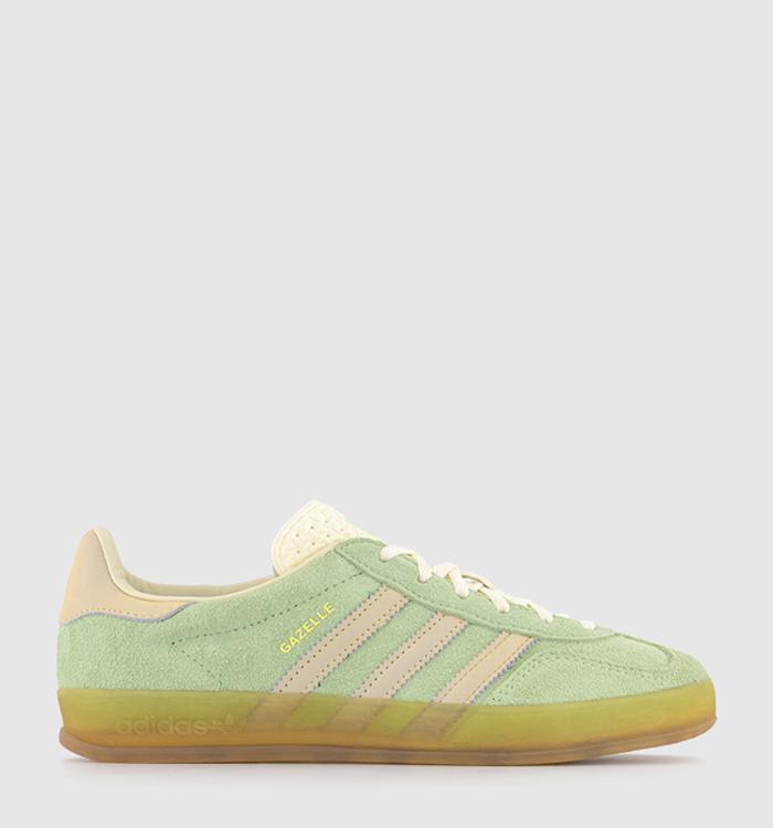 adidas Gazelle Indoor Trainers Semi Green Spark Almost Yellow Cream White