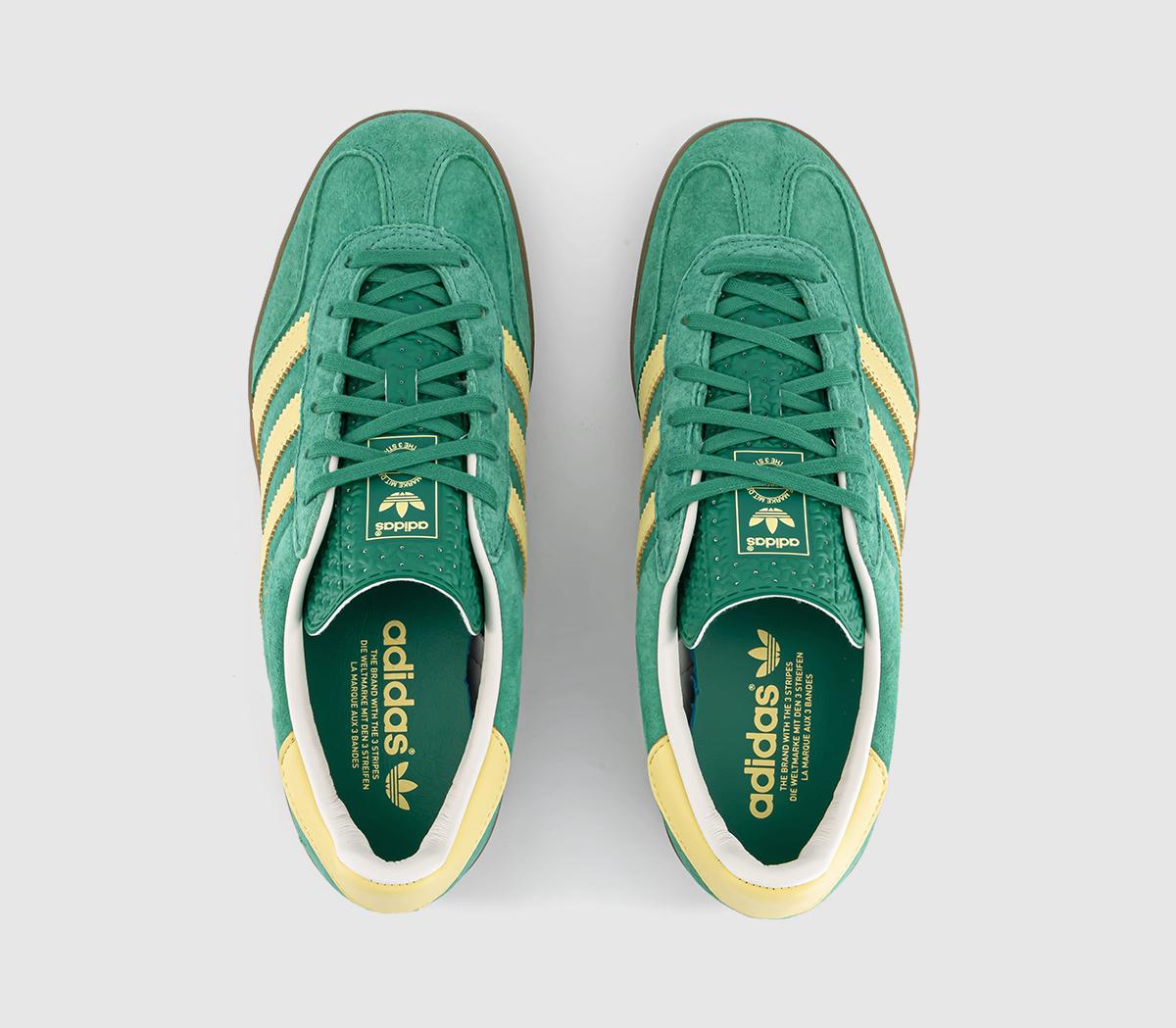 adidasGazelle Indoor Trainers adidasGazelle Indoor TrainersSemi Court Green Almost Yellow Gum