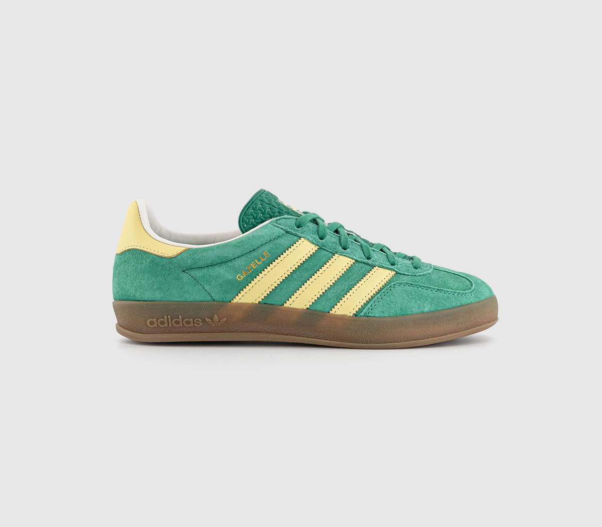 Men's adidas yellow gazelle trainers best sale