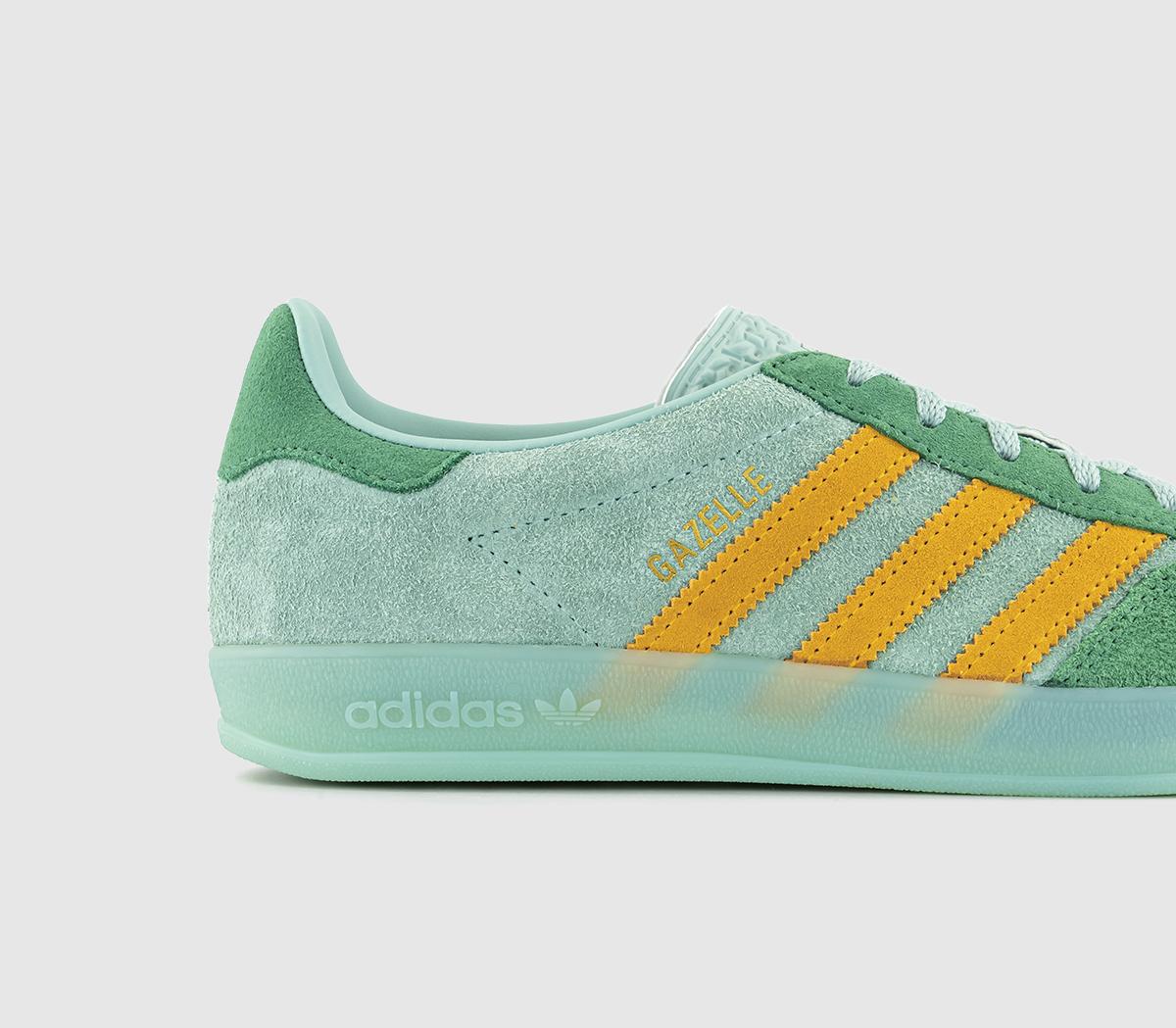 adidasGazelle Indoor TrainersHazy Green Preloved Green Crew Yellow