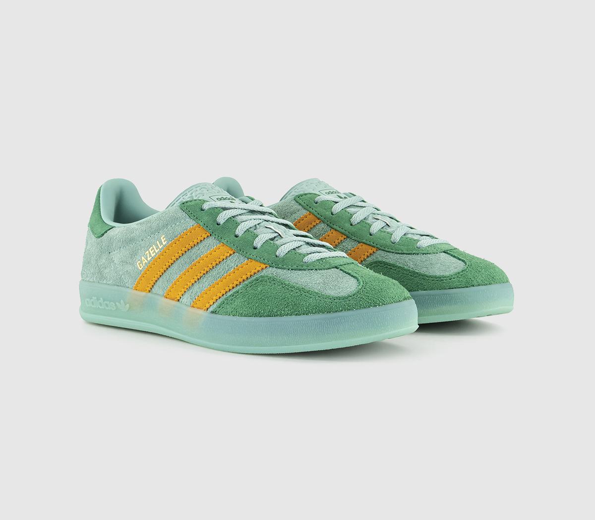 adidasGazelle Indoor TrainersHazy Green Preloved Green Crew Yellow