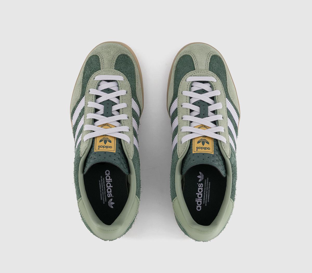 adidas Gazelle Indoor Trainers Mineral Green Silver Dawn Silver Green ...