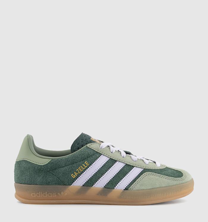 adidas Gazelle Indoor Trainers Mineral Green Silver Dawn Silver Green
