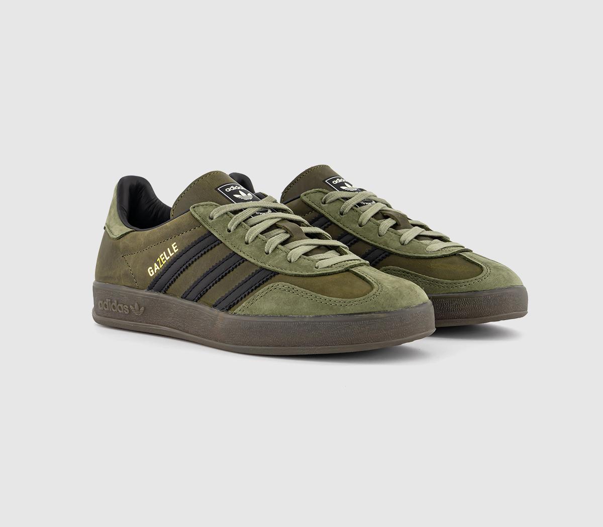 adidasGazelle Indoor TrainersFocus Olive Core Black Gum