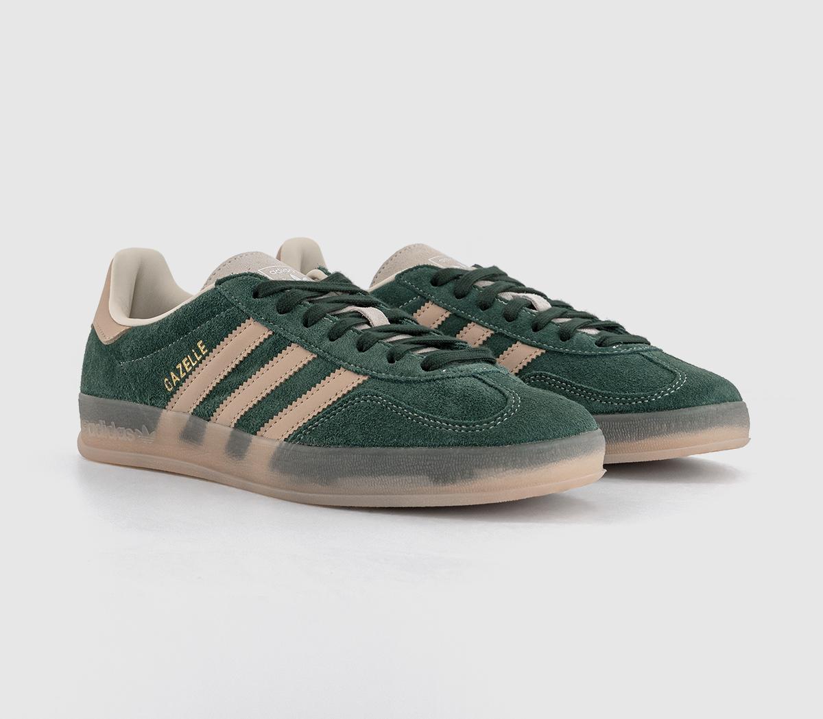 adidasGazelle Indoor Trainers adidasGazelle Indoor TrainersShadow Green Warm Sandstone Wonder White
