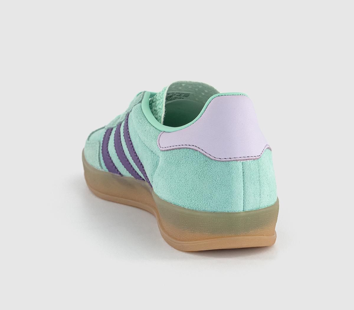 adidas Gazelle Indoor Trainers adidas Gazelle Indoor Trainers Clear Mint Active Purple Ice Lavender