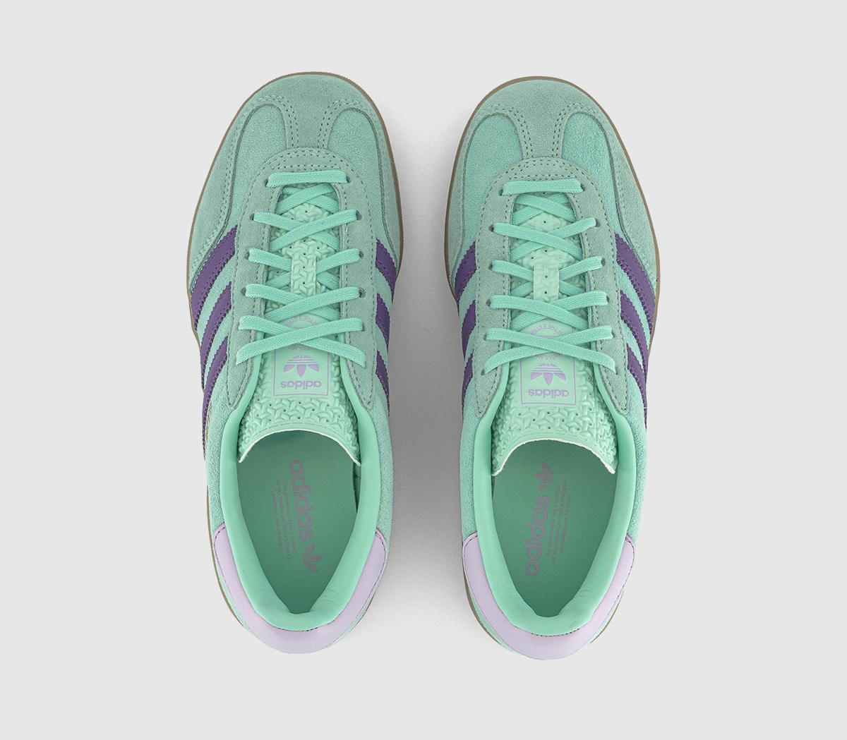 adidas Gazelle Indoor Trainers adidas Gazelle Indoor Trainers Clear Mint Active Purple Ice Lavender