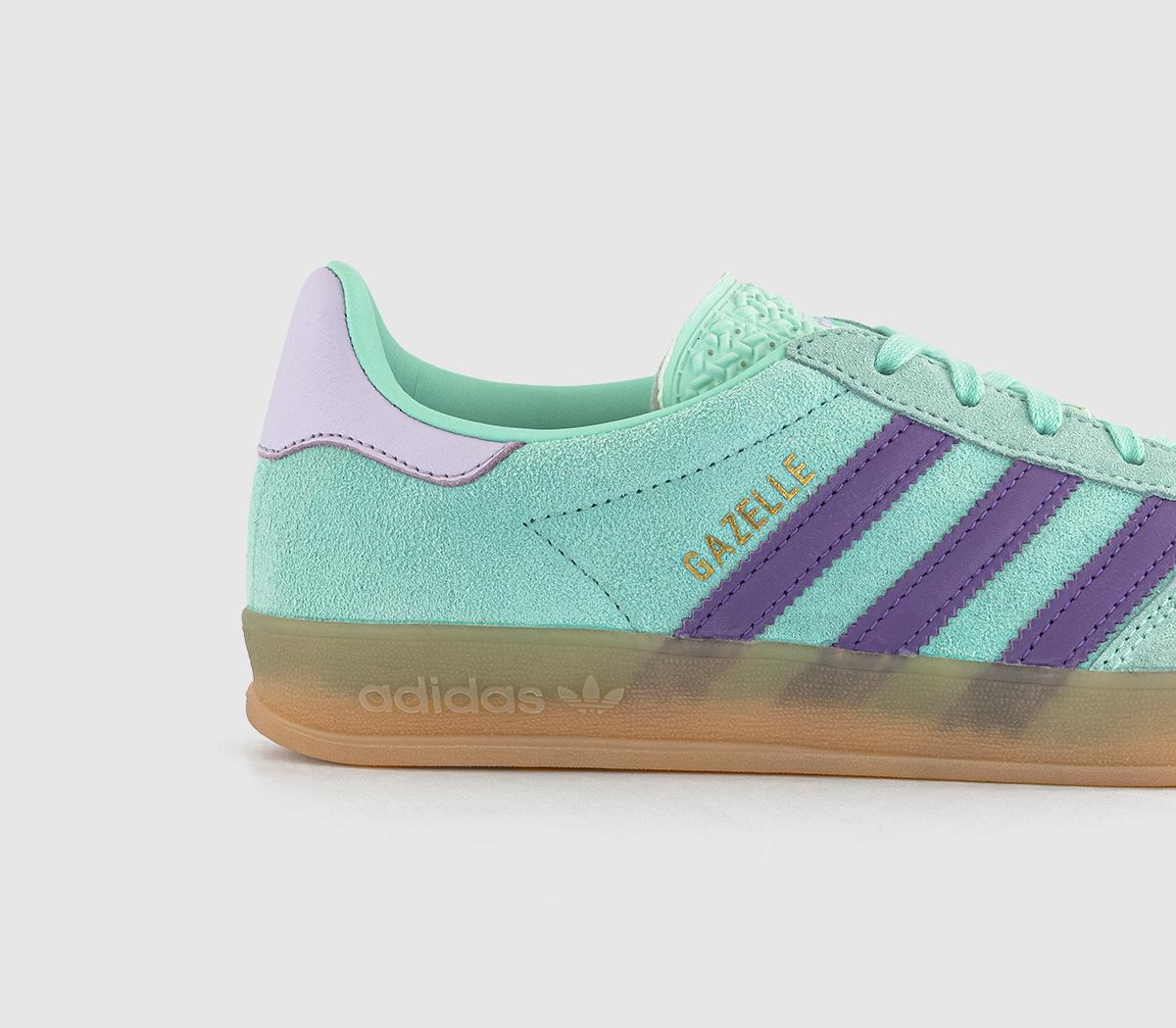 adidas Gazelle Indoor Trainers adidas Gazelle Indoor Trainers Clear Mint Active Purple Ice Lavender