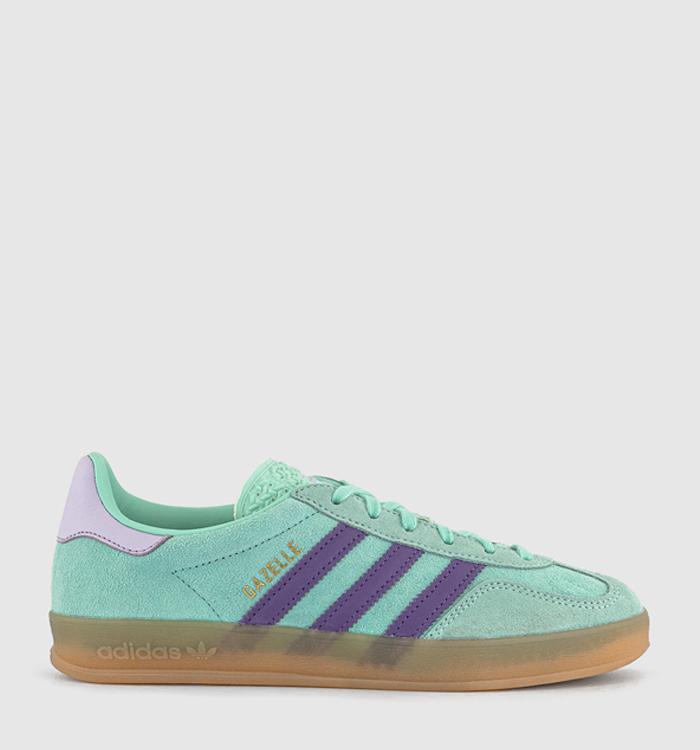 adidas Gazelle Indoor Trainers Clear Mint Active Purple Ice Lavender