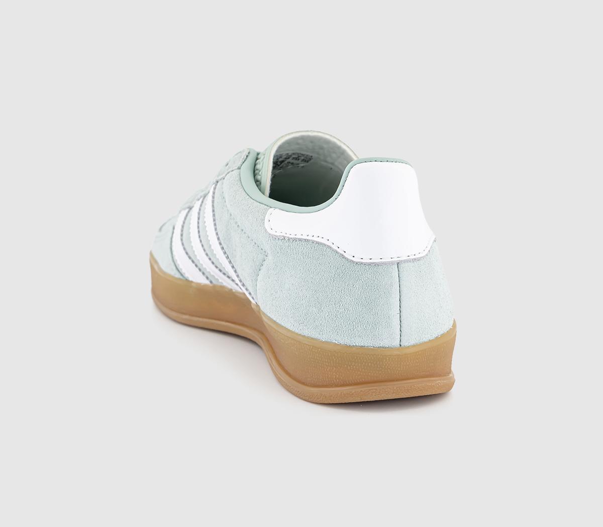 adidasGazelle Indoor Trainers adidasGazelle Indoor TrainersAsh Green White Gum