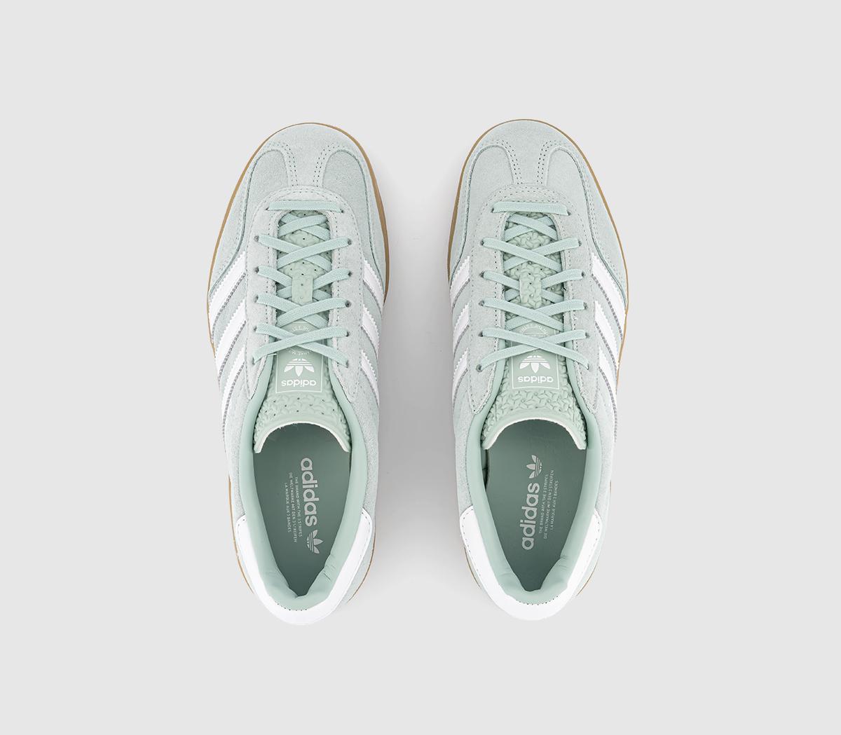 adidasGazelle Indoor Trainers adidasGazelle Indoor TrainersAsh Green White Gum