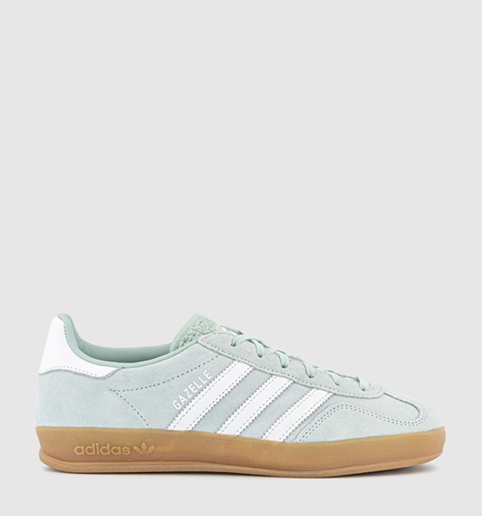 adidas Gazelle Indoor Trainers Ash Green White Gum