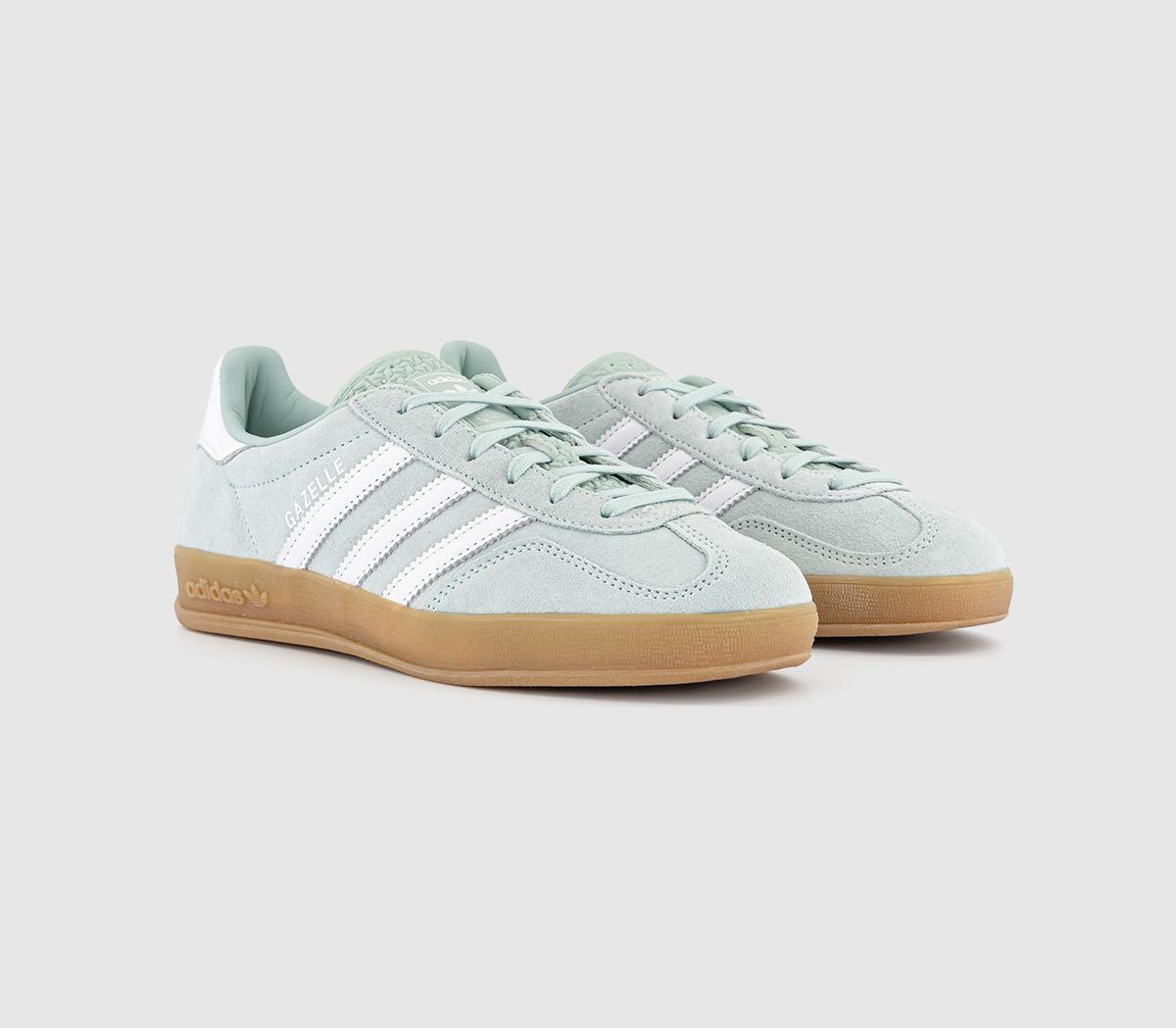 adidasGazelle Indoor Trainers adidasGazelle Indoor TrainersAsh Green White Gum