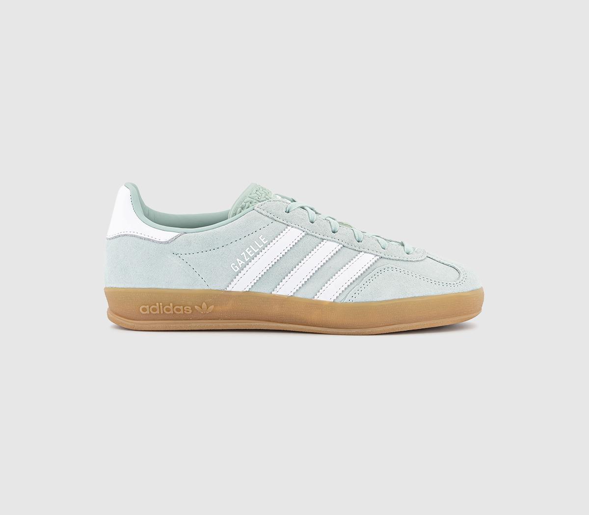 adidasGazelle Indoor Trainers adidasGazelle Indoor TrainersAsh Green White Gum