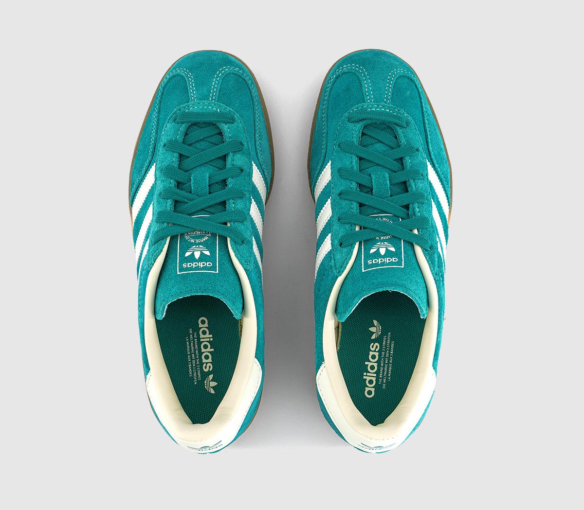 adidasGazelle Indoor TrainersPure Teal Offwhite Gold Metallic