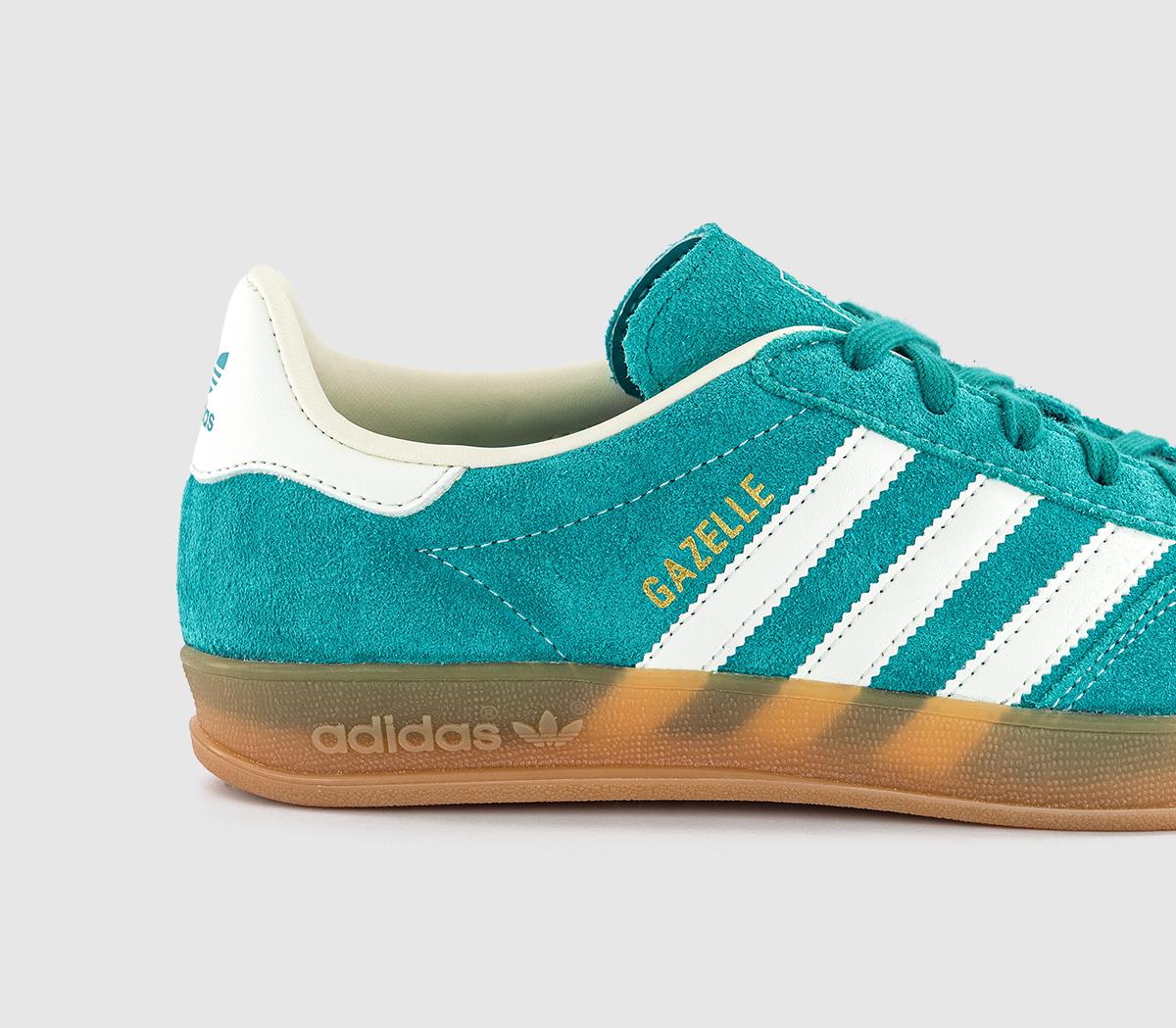Adidas Gazelle Indoor Trainers Pure Teal Offwhite Gold Metallic - Women's | King's Cross Adidas Gazelle Indoor Trainers Pure Teal Offwhite Gold Metallic - Women's | King's Cross
