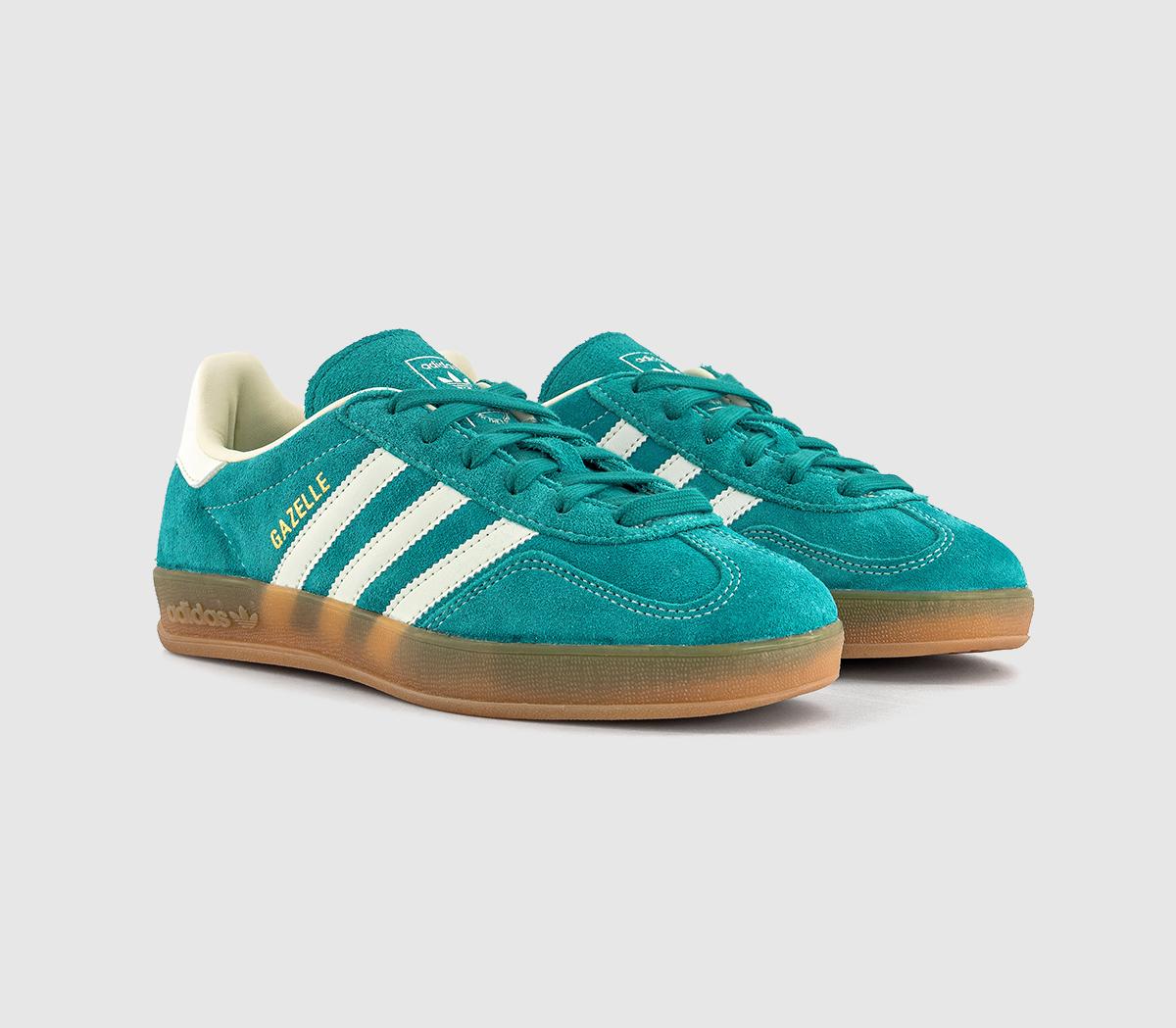 adidasGazelle Indoor TrainersPure Teal Offwhite Gold Metallic