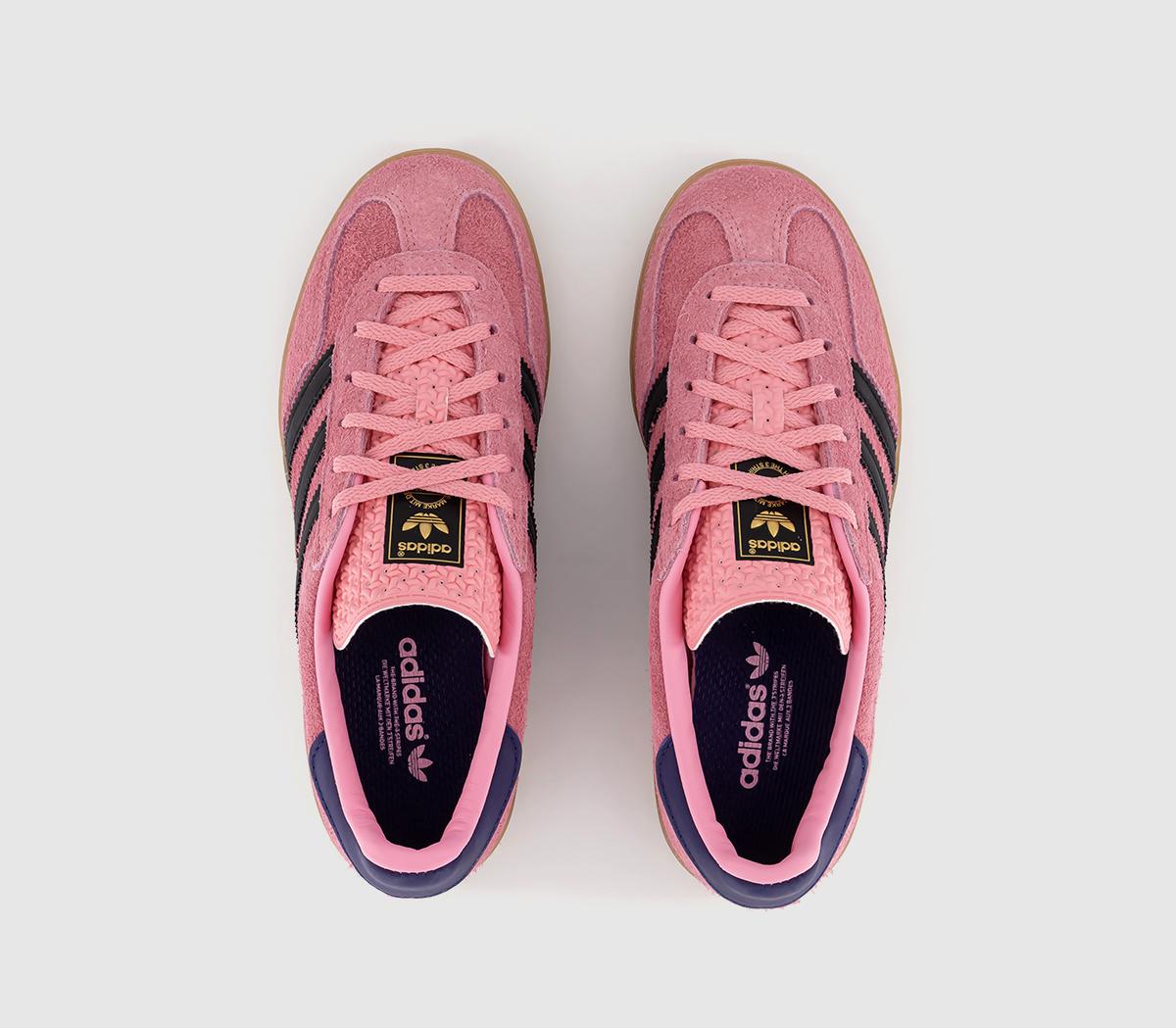 adidasGazelle Indoor Trainers Bliss Pink Black Collegiate Purple
