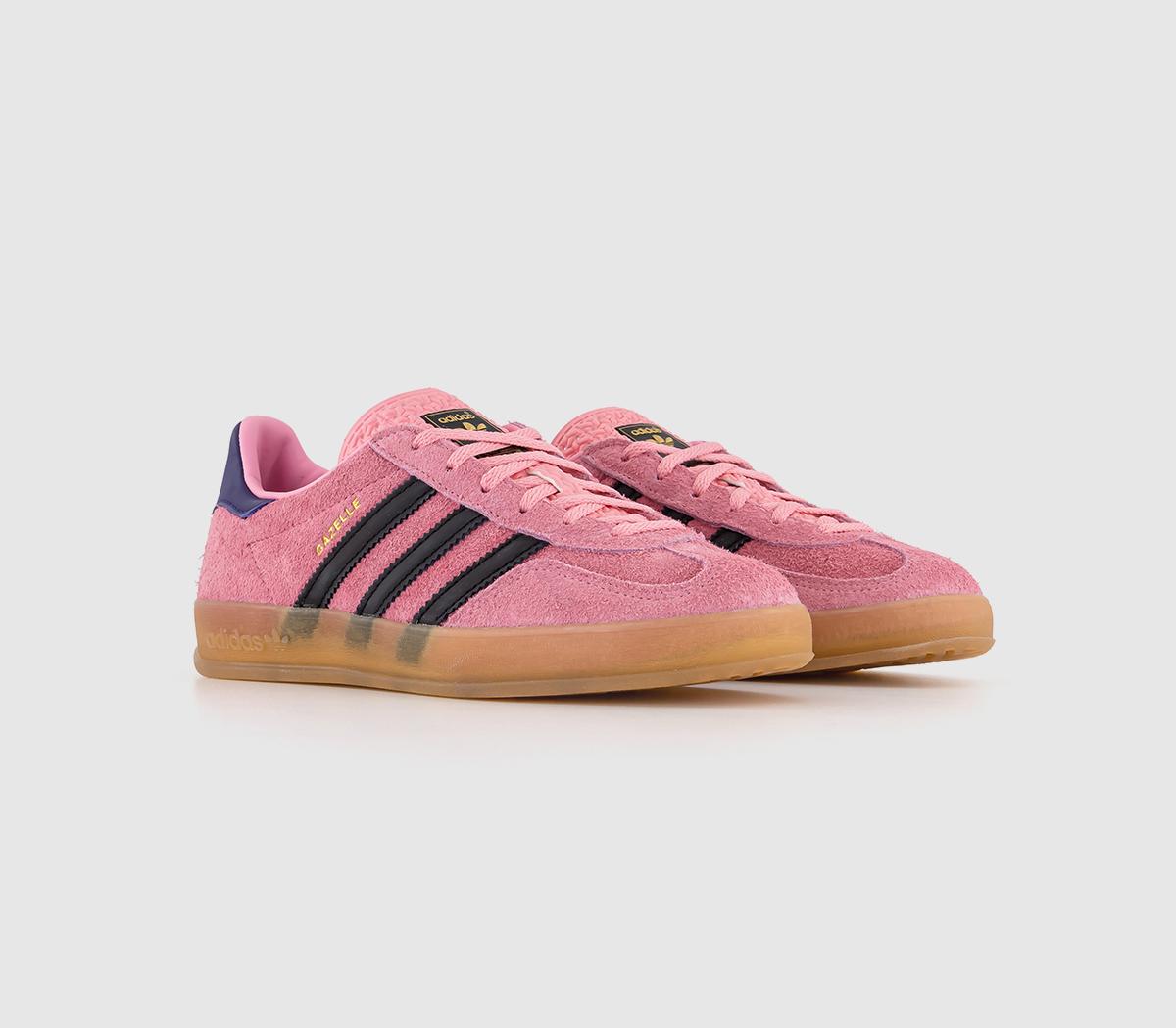 adidasGazelle Indoor Trainers Bliss Pink Black Collegiate Purple