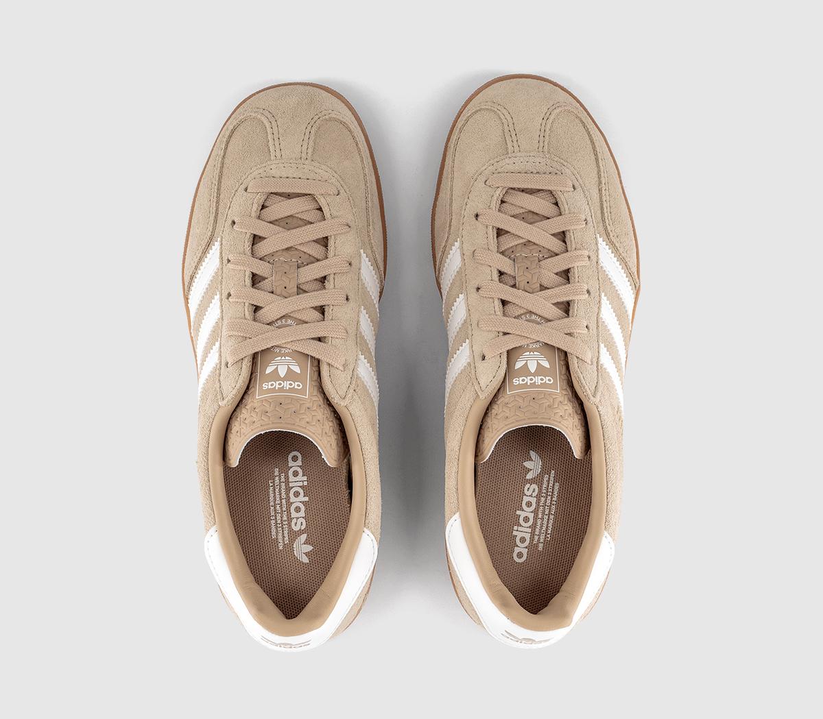 adidasGazelle Indoor TrainersMagic Beige White White Gum