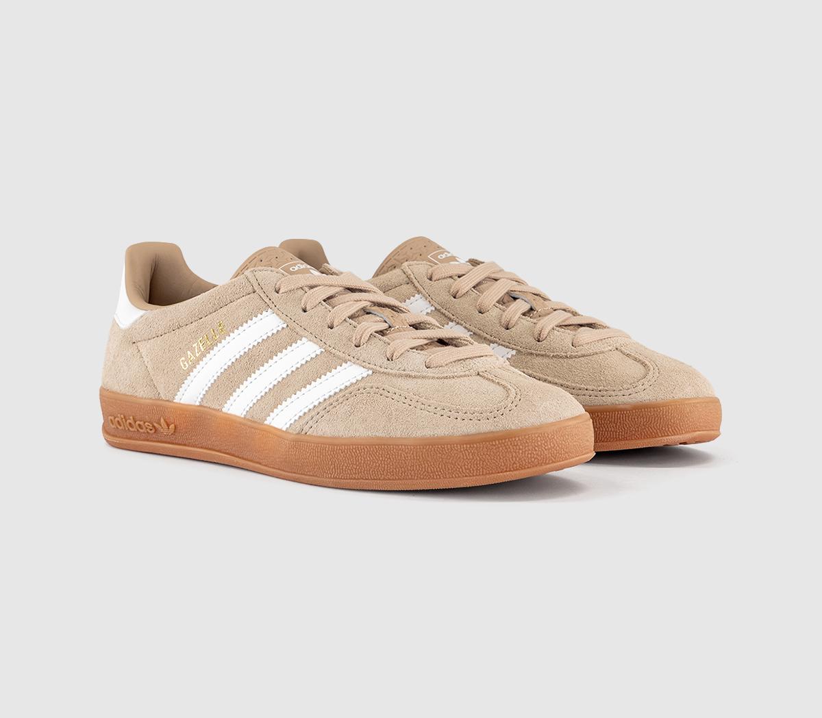 adidasGazelle Indoor TrainersMagic Beige White White Gum
