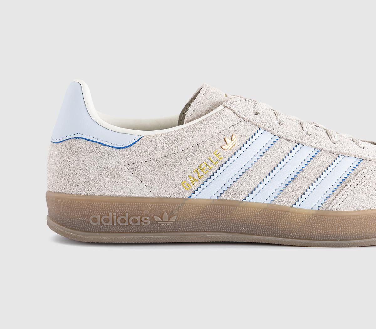 adidasGazelle Indoor TrainersWonder Beige Halo Blue Gum