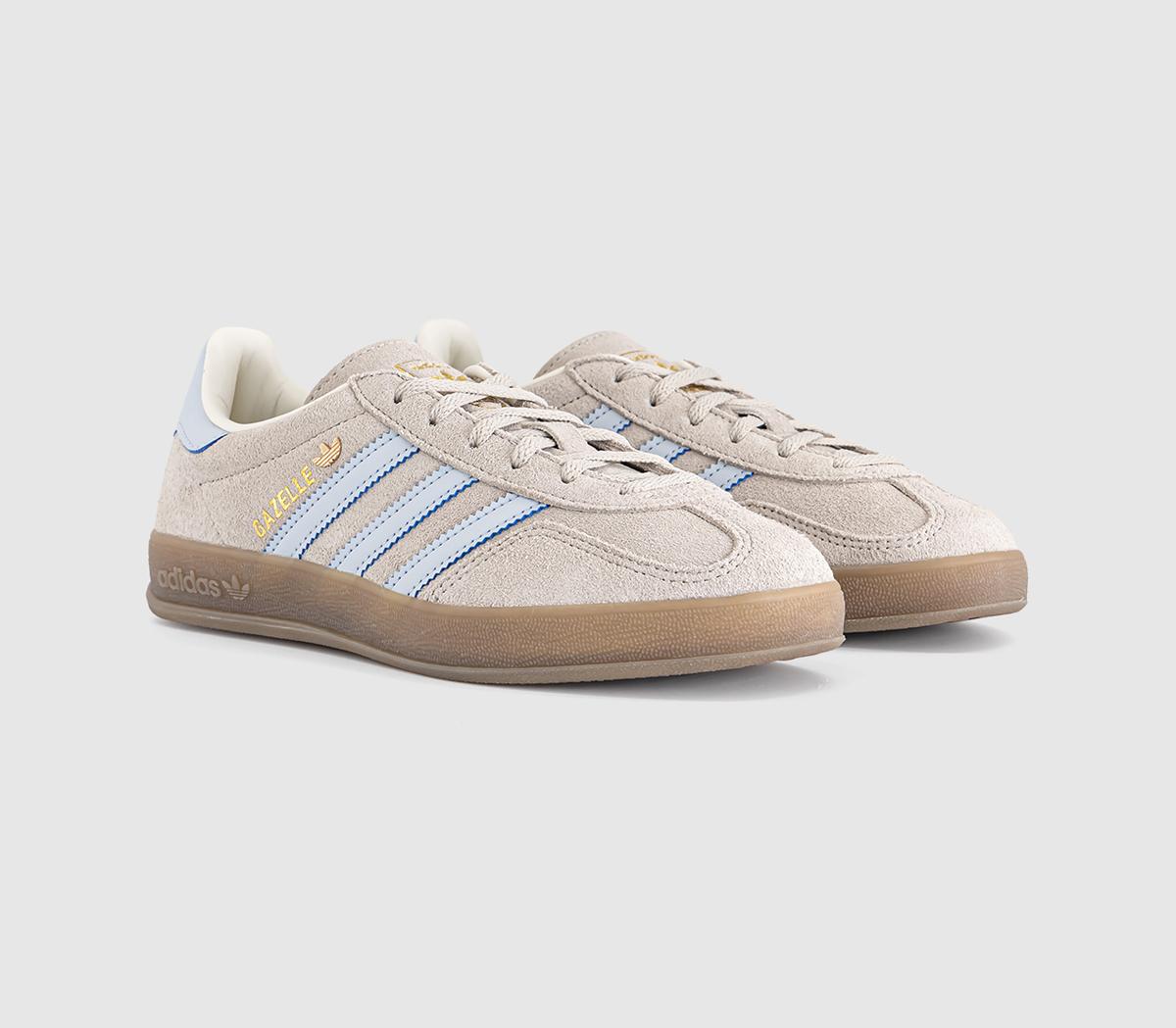 adidasGazelle Indoor TrainersWonder Beige Halo Blue Gum