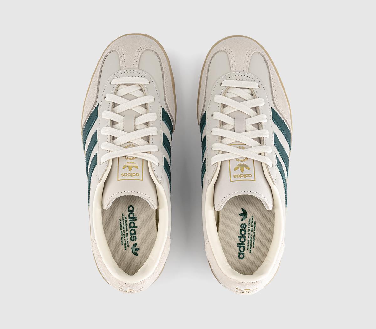 adidasGazelle Indoor TrainersCream White White Collegiate Green Gum