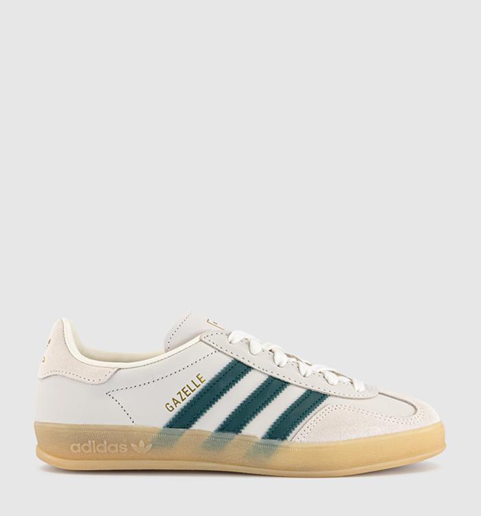 adidas Gazelle Indoor Trainers Cream White White Collegiate Green Gum