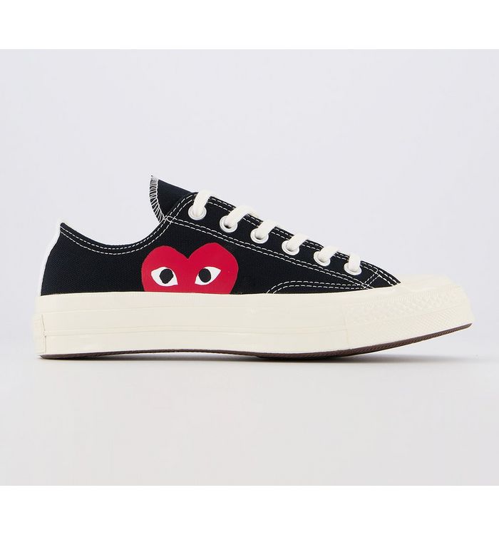 Comme Des Garcons Ct Lo 70s X Play Cdg Trainers BLACK Canvas,Black/Red,Black, White and Red,Green and Red,Beige/Red,Pale Pink and Red,Khaki and Red,White/Red,White and Black,Blue,Grey,Pink,Natural,Black