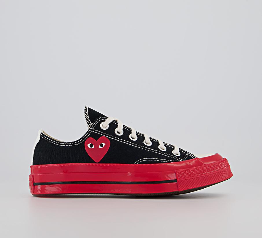 Comme Des GarconsConverse Chuck Taylor Low 70s X PLAY CDG TrainersBlack Red