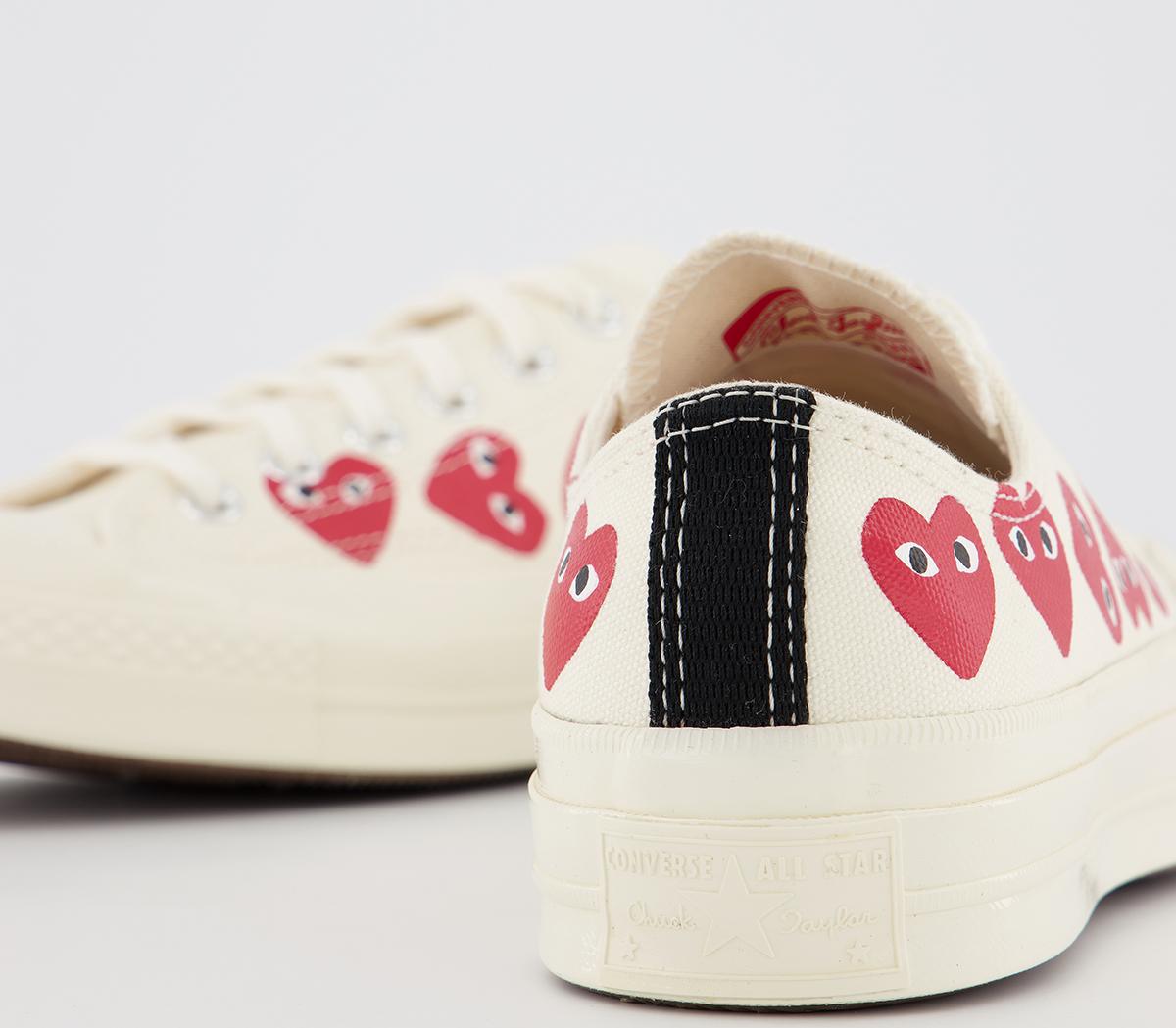 Comme Des Garcons Converse Chuck Taylor Low 70s X PLAY CDG Trainers Off ...