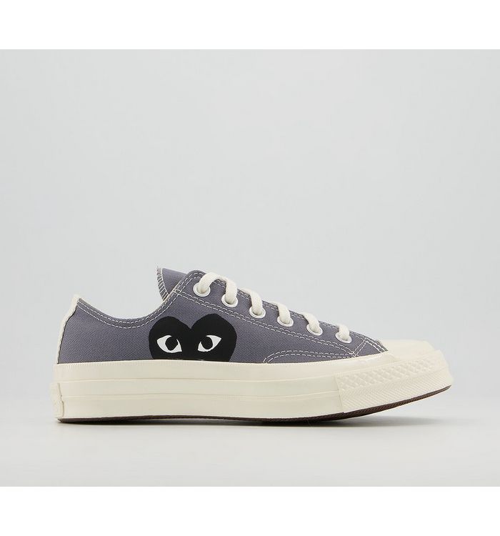 Comme Des Garcons Converse Chuck Taylor Low 70s X Play Cdg Trainers Grey Canvas
